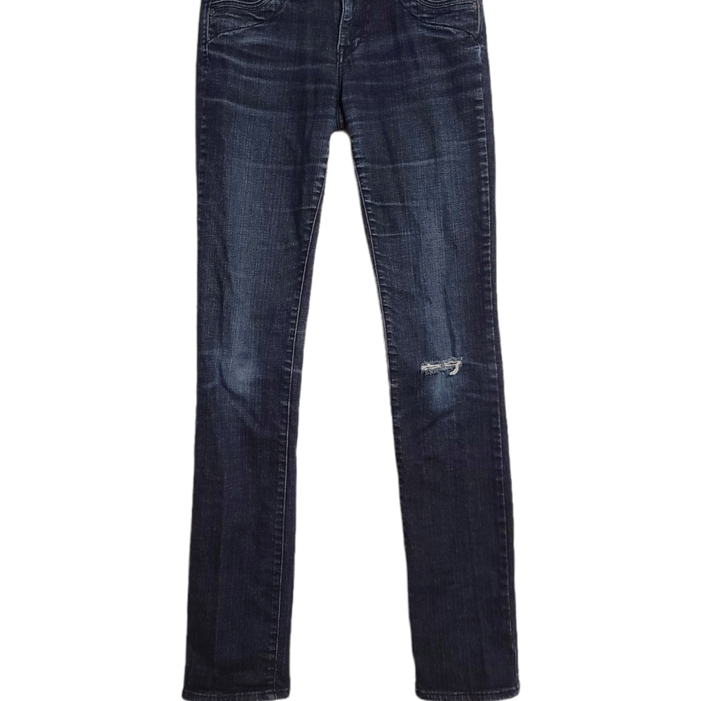 Delia's Morgan Junior's Size 3/4 33" Inseam Dark wash Distressed Jeans